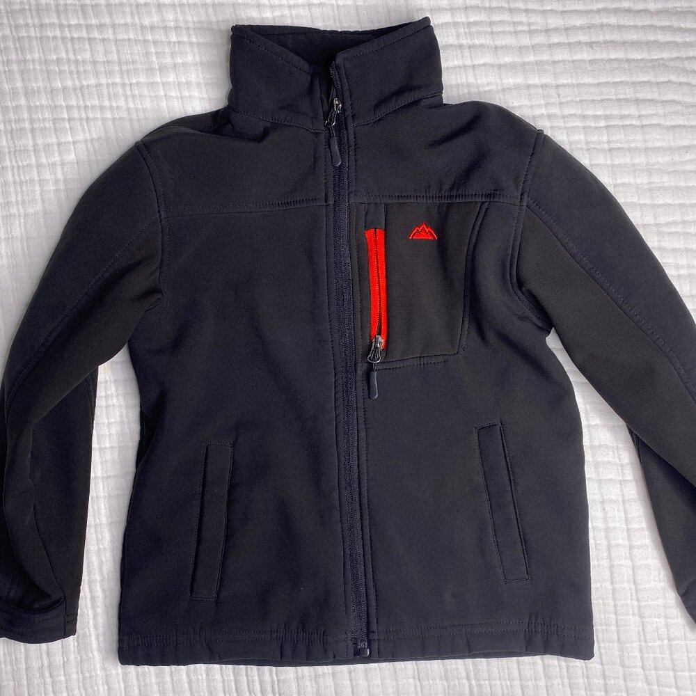 Boys Performance Jacket Coat Black Size 7